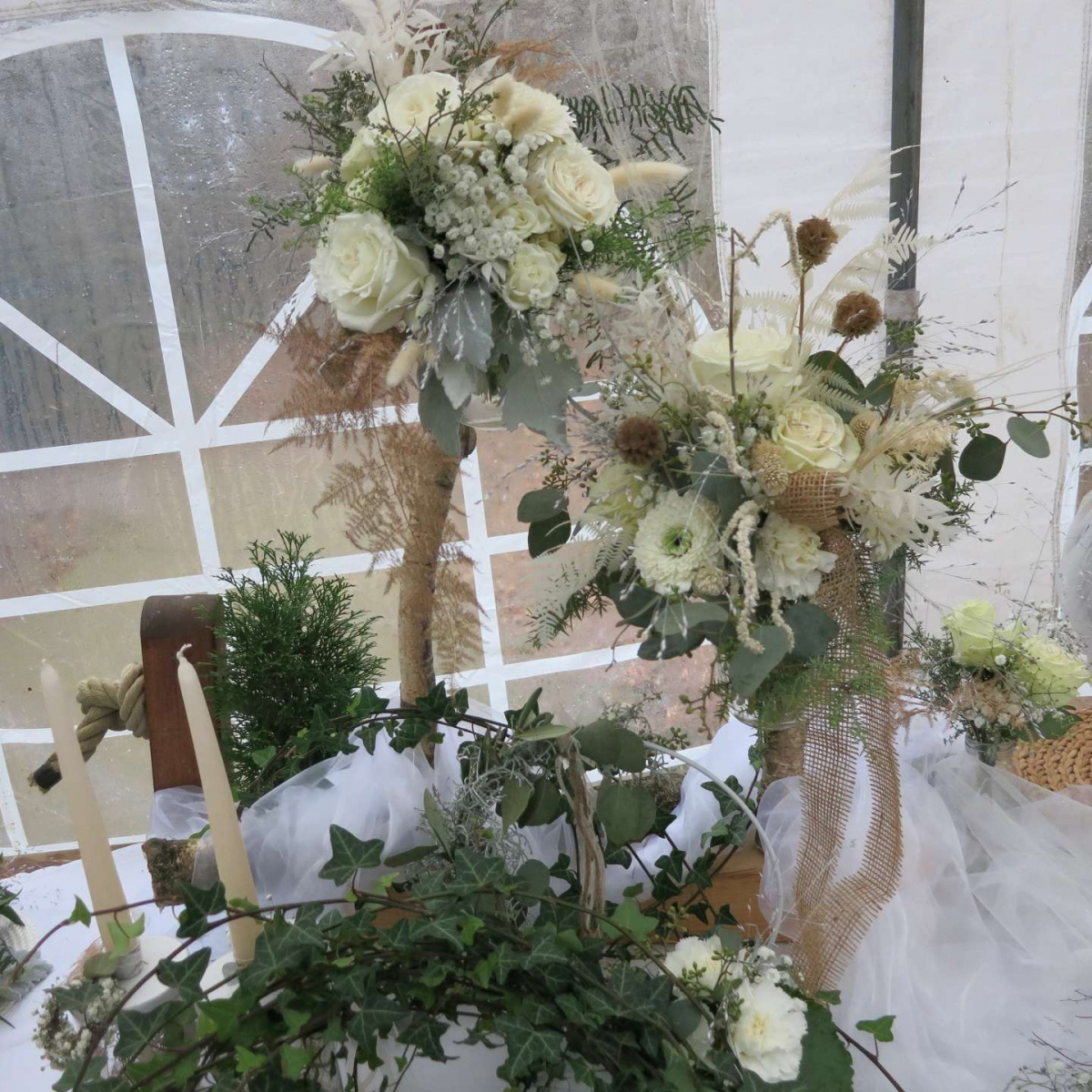 Deko Floristik im Zelt